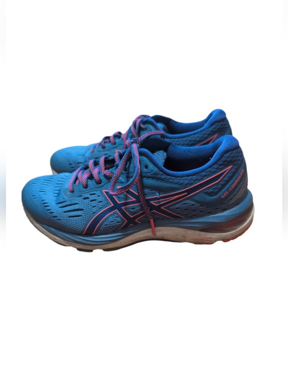 ASICS GEL-Cumulus 20 Women’s Size 8 Wide Blue Pink Running Athletic Shoes Sneake